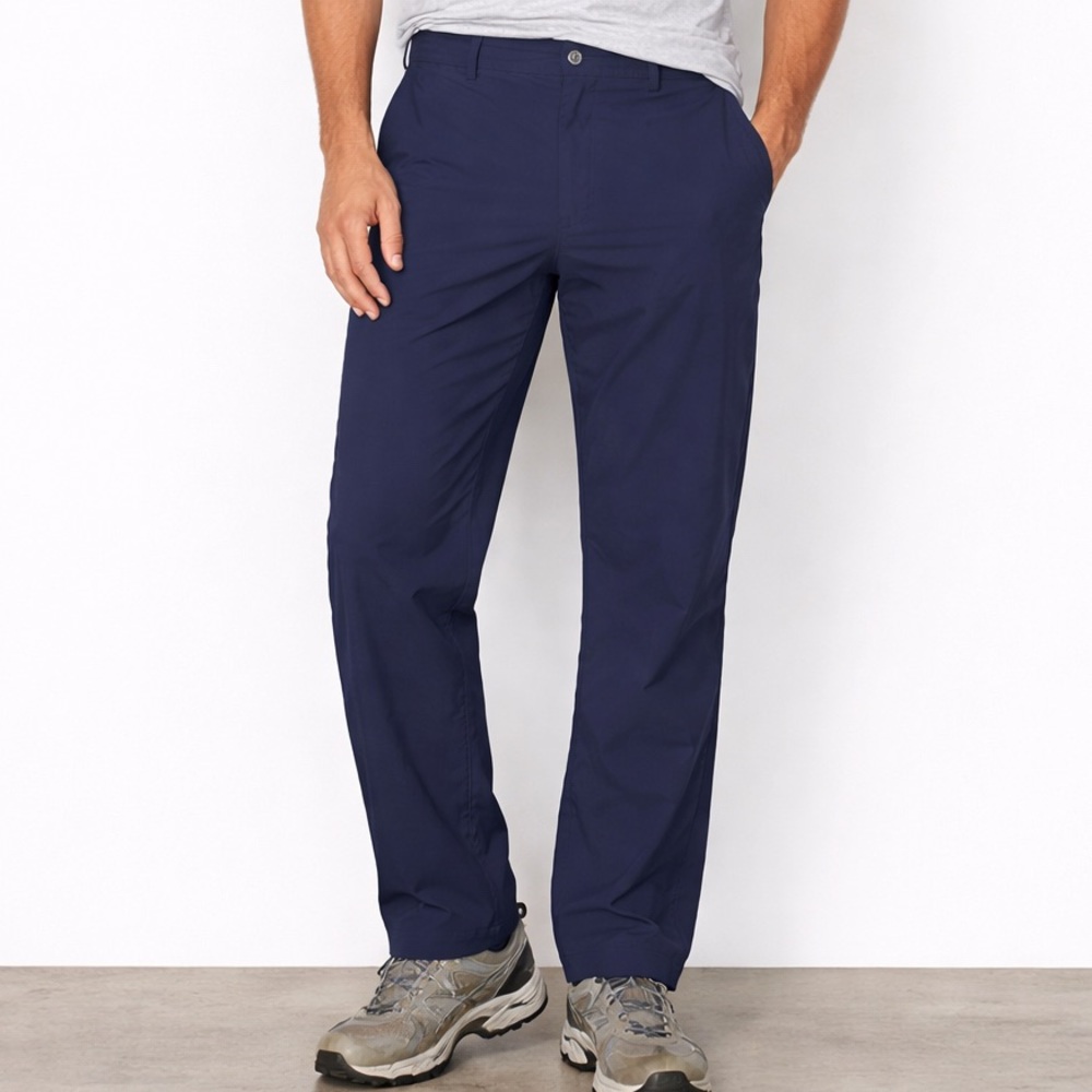Eddie Bauer mens Rainier Tech Pants 40x29 Blue Stretch Performance Hiking Travel